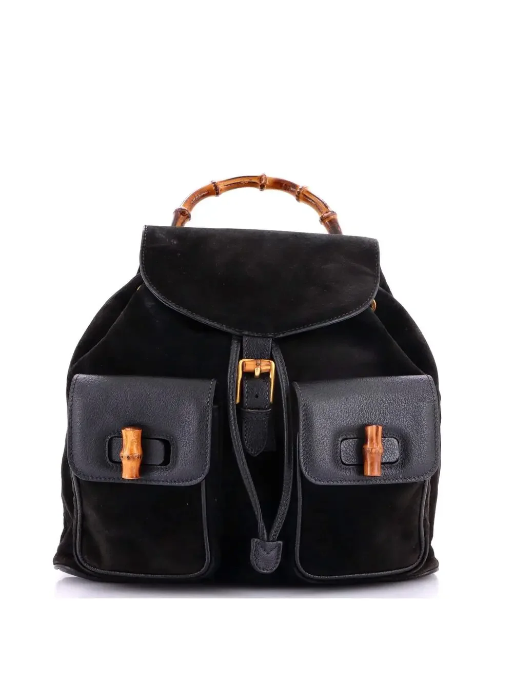 Gucci Vintage Bamboo Backpack Suede #299186G55B